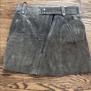 Blank NYC Brown Suede Skirt